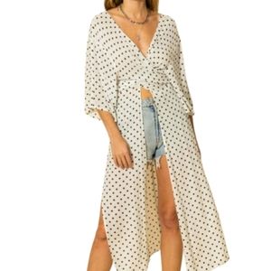 Kimono sleeve wrap top NWOT